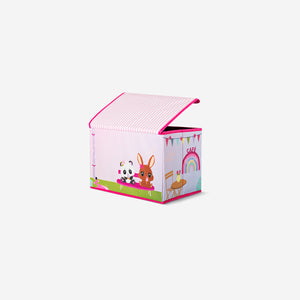 Pembe Katlanabilir Okul Servisi Desenli Kutu
