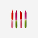 CANDLE DINNER H.20CM DIA 2,2CM 4PCS DIP DYE 2 COLOURS