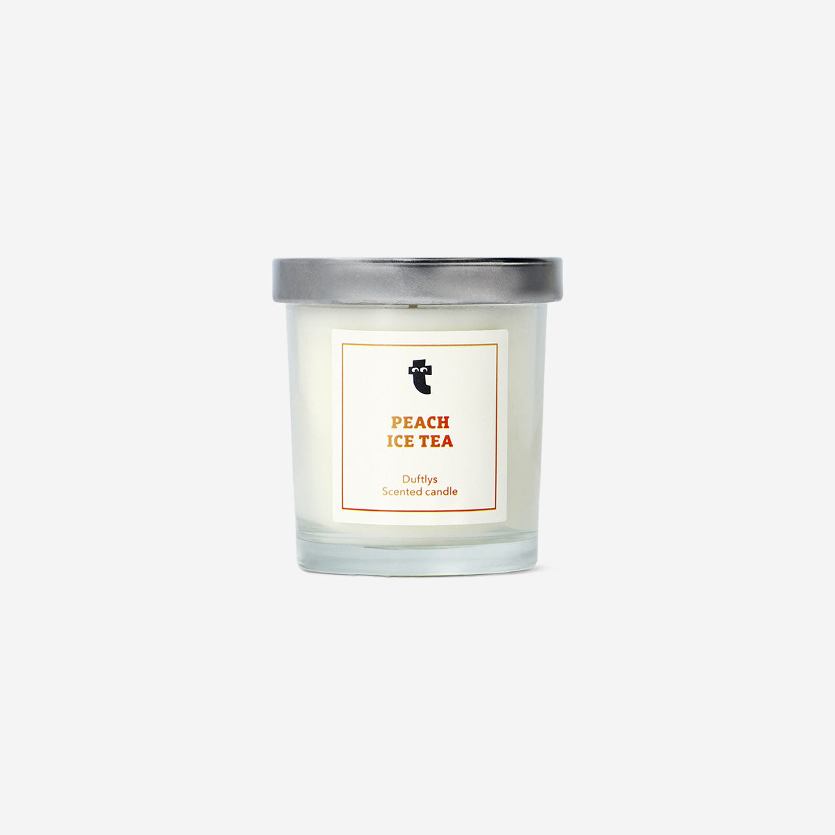 CANDLE SCENT IN GLASS W. LID PEACH ICE TEA