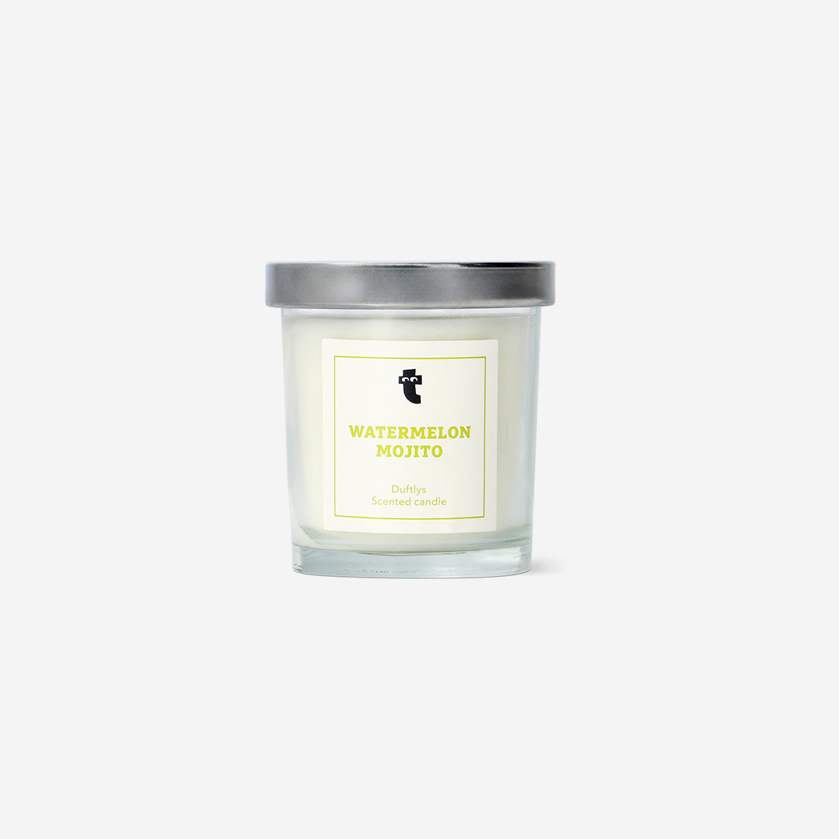 CANDLE SCENT IN GLASS W. LID WATERMELON MOJITO