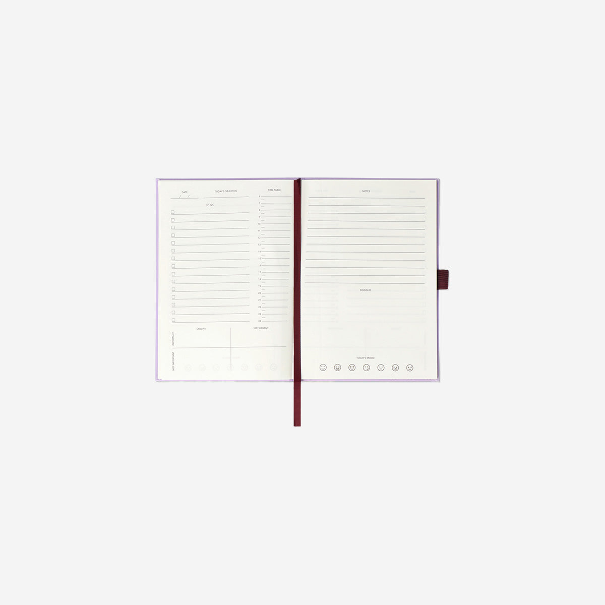 Mor Tarihsiz A5 Planlayıcı Defter