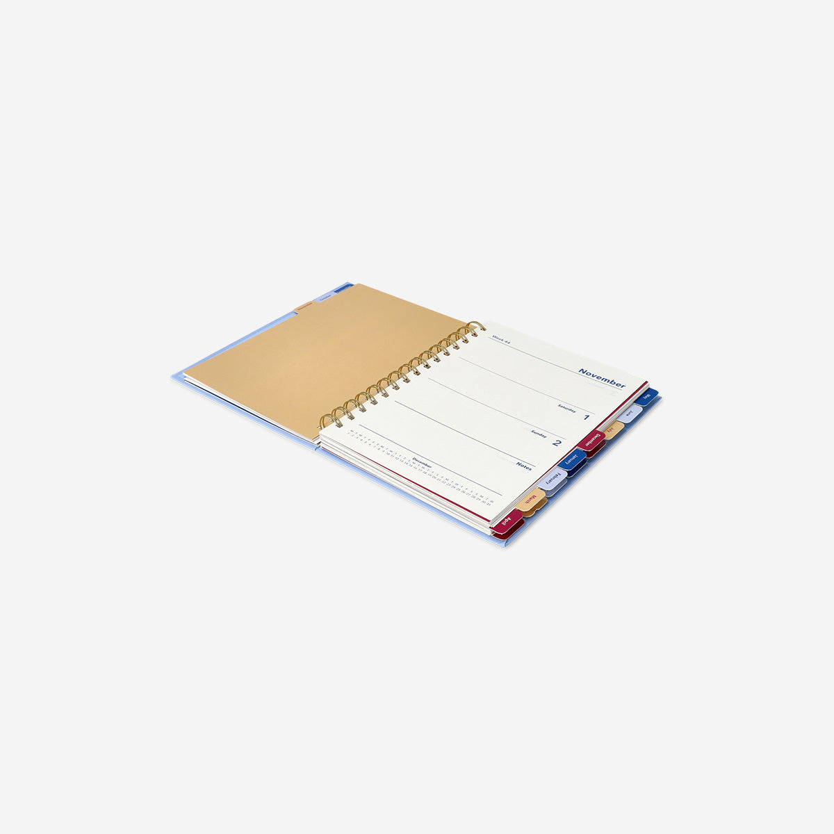 Mavi Çalışma Planlayıcı Spiralli Defter