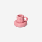 Pembe Fincan Şeklinde Mumluk