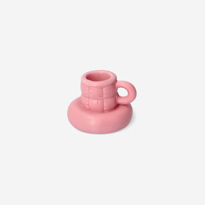 Pembe Fincan Şeklinde Mumluk