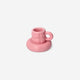 Pembe Fincan Şeklinde Mumluk