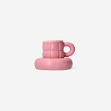 Pembe Fincan Şeklinde Mumluk