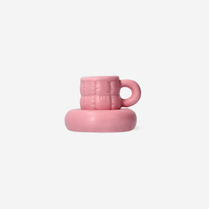 Pembe Fincan Şeklinde Mumluk