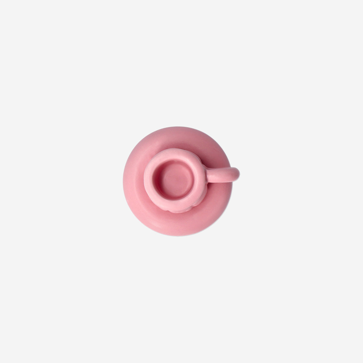 Pembe Fincan Şeklinde Mumluk