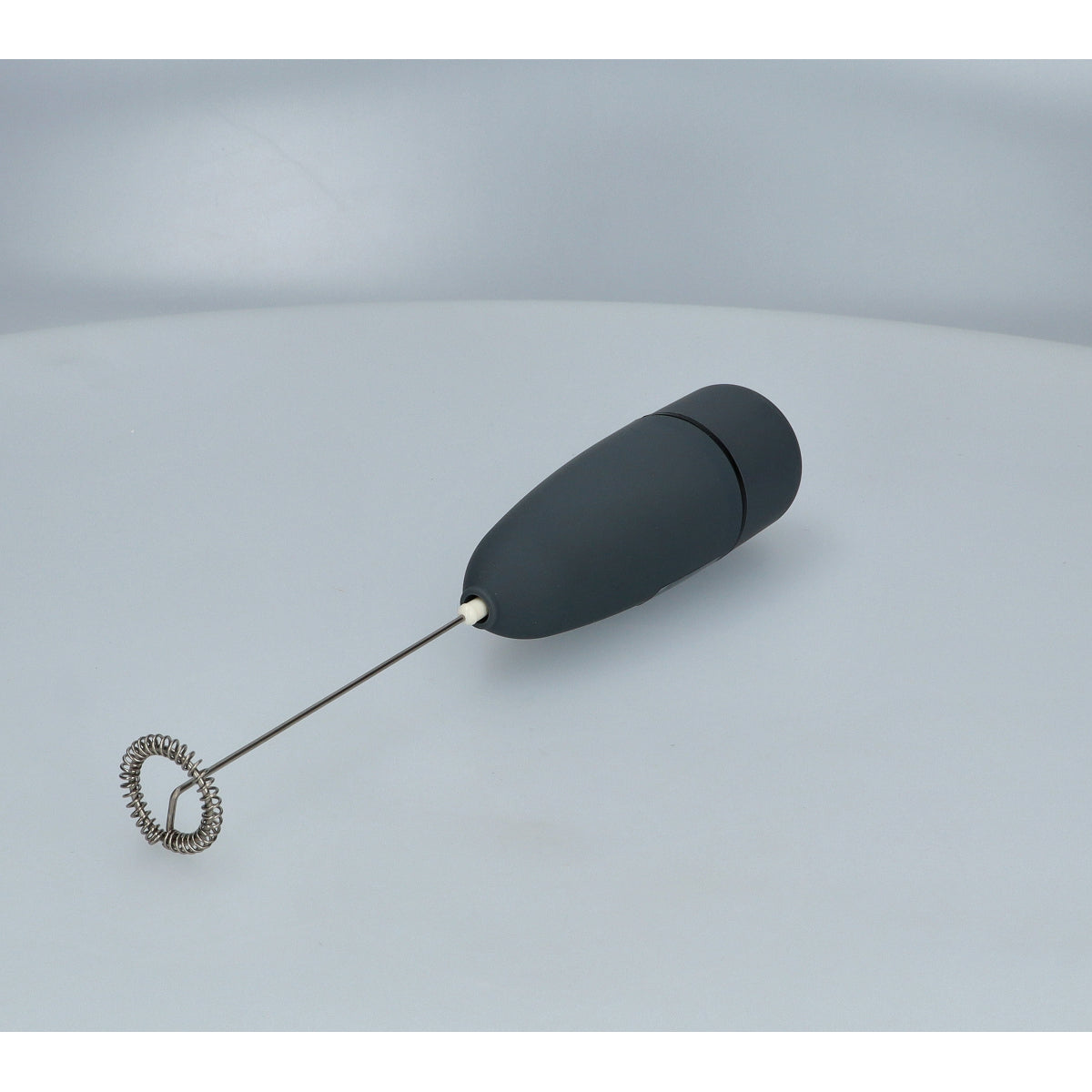 MILK FOAMER W RUBBER COATING GREY