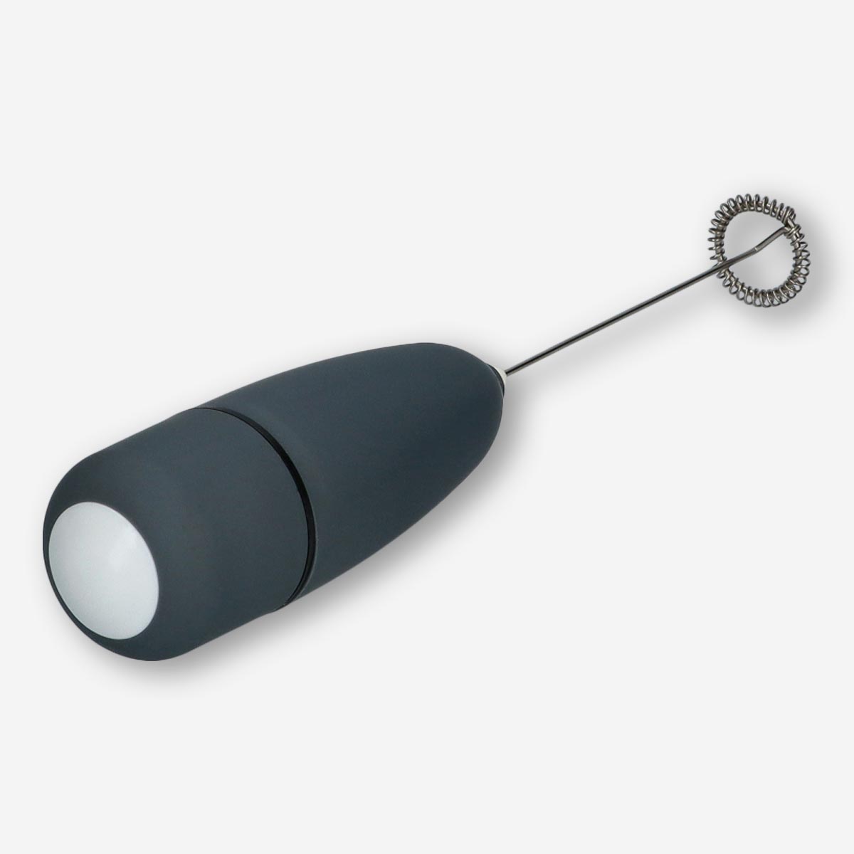 MILK FOAMER W RUBBER COATING GREY