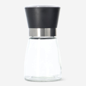 GRINDER SPICE BLACK TOP AND GLASS CONTAINER