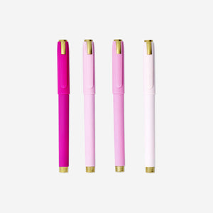 PEN ROLLERBALL PINK 4 PCS