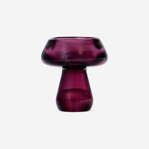 CANDLE HOLDER 2-IN-1 GLASS MUSHROOM