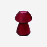 VASE MUSHROOM SHAPE GLASS PINK