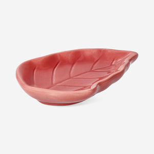 Yaprak Şeklinde Pembe Seramik Tabak