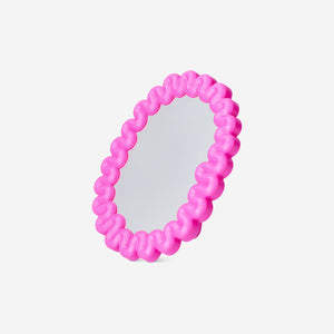 Pembe Dalgalı Çerçeveli Ayna