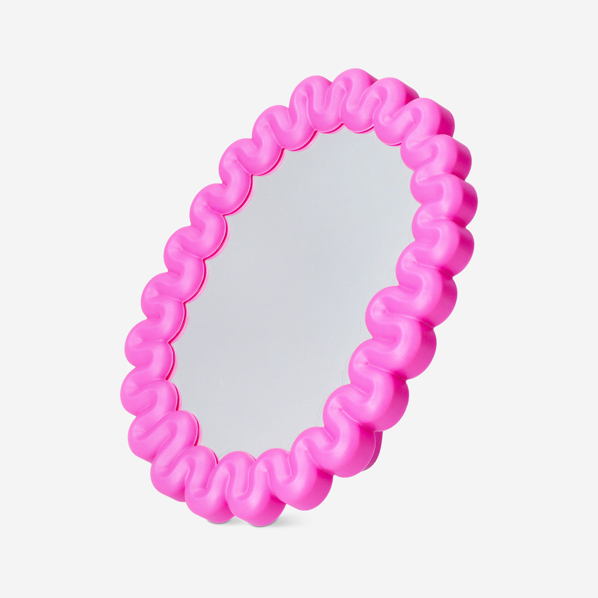 Pembe Dalgalı Çerçeveli Ayna