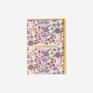 CARD W ENVELOPE FLOWER PATTERN