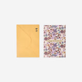 CARD W ENVELOPE FLOWER PATTERN