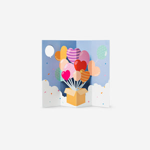 CARD W ENVELOPE BALLONS SCENE