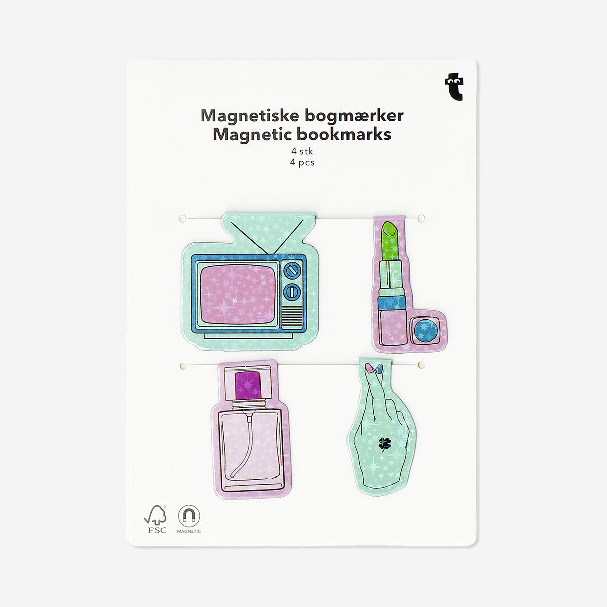 Eğlenceli 4'lü Mıknatıslı Kitap Ayracı