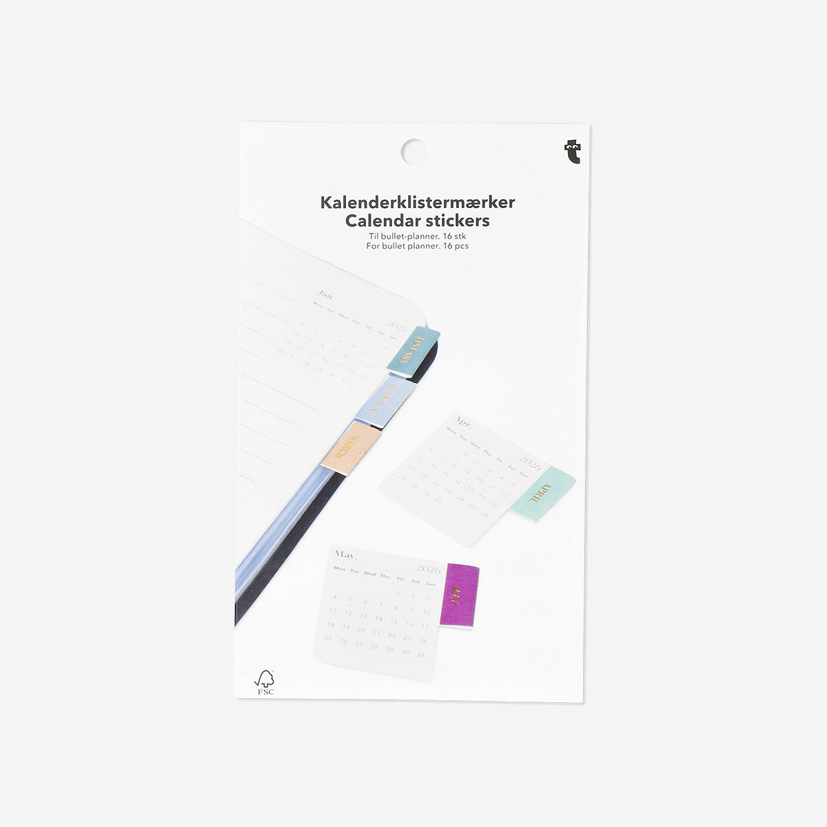 CALENDAR 2026 INDEX STICKERS