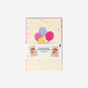 CARD W ENVELOPE BALLOONS SET OF 5
