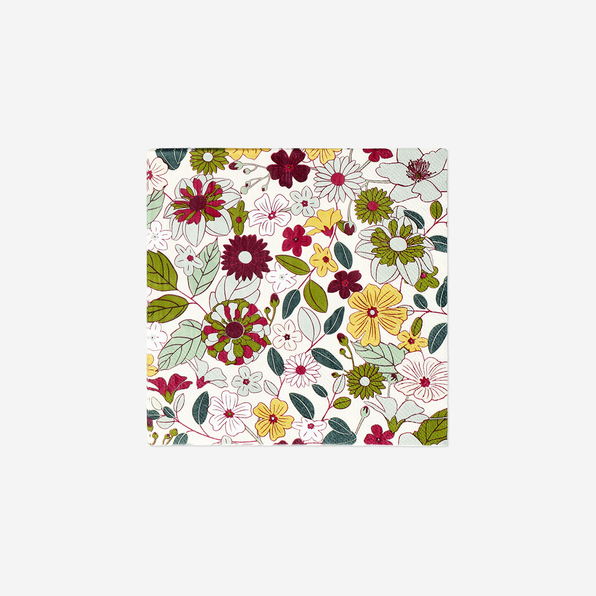 NAPKIN FALL FLOWERS 16,5X16,5CM 16PCS