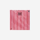 NAPKIN RED STRIPES 16,5X16,5CM 16PCS