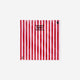 NAPKIN RED STRIPES 16,5X16,5CM 16PCS