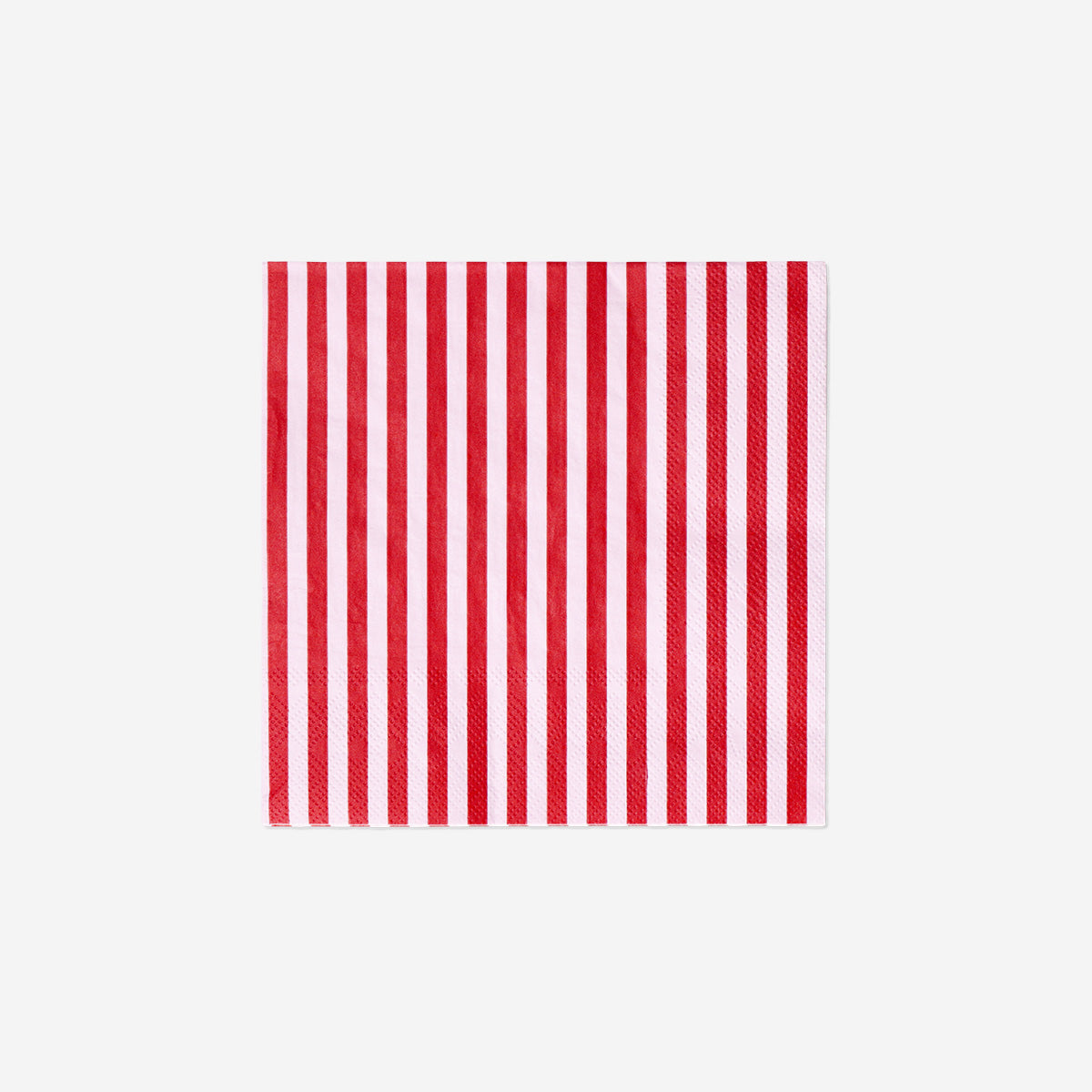 NAPKIN RED STRIPES 16,5X16,5CM 16PCS