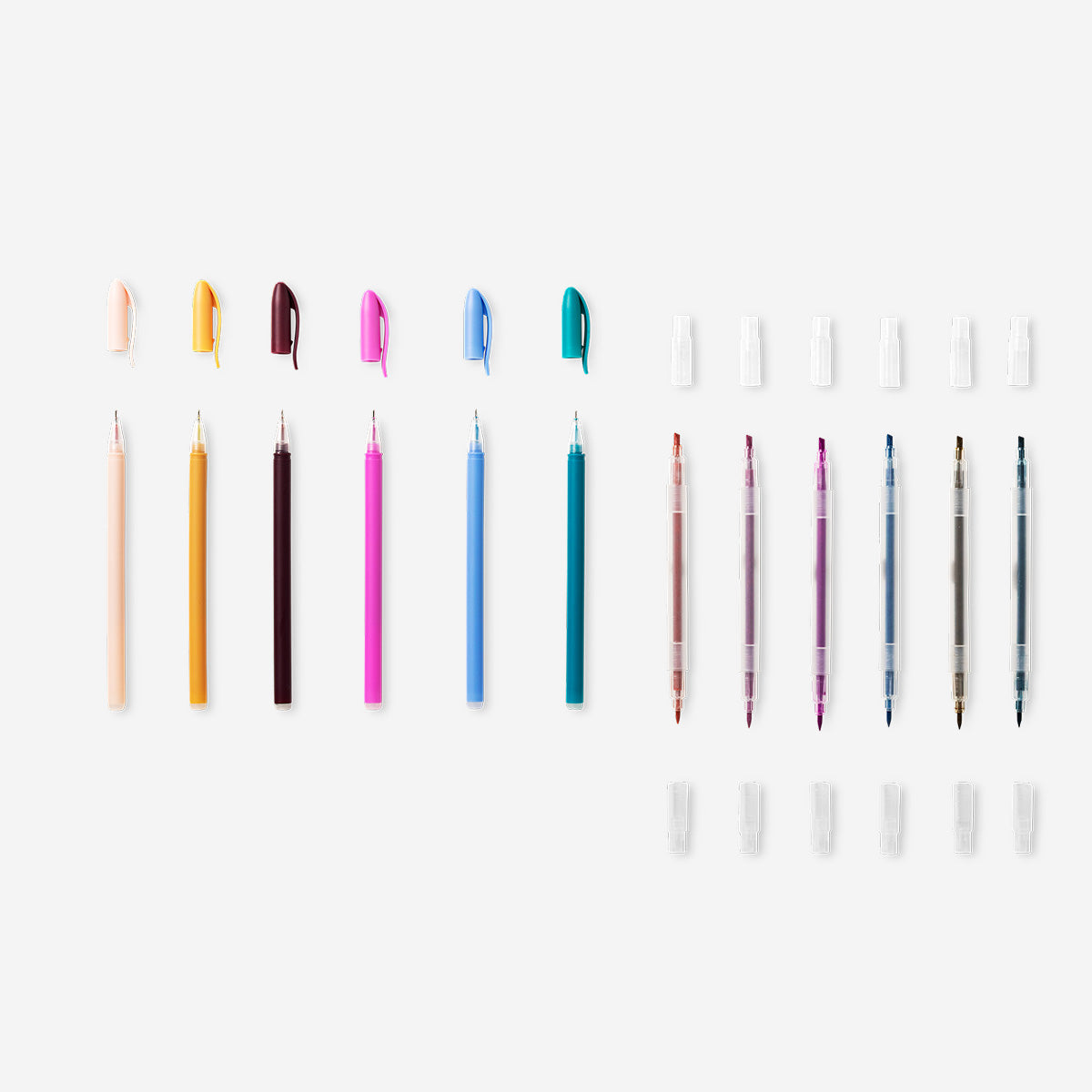 HIGHLIGHTERS AND ERASABLE GEL PENS 12 PCS
