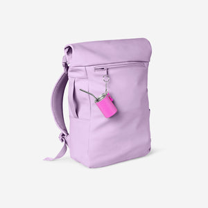 Pembe Metal Pipetli Kapaklı Bardak Anahtarlık