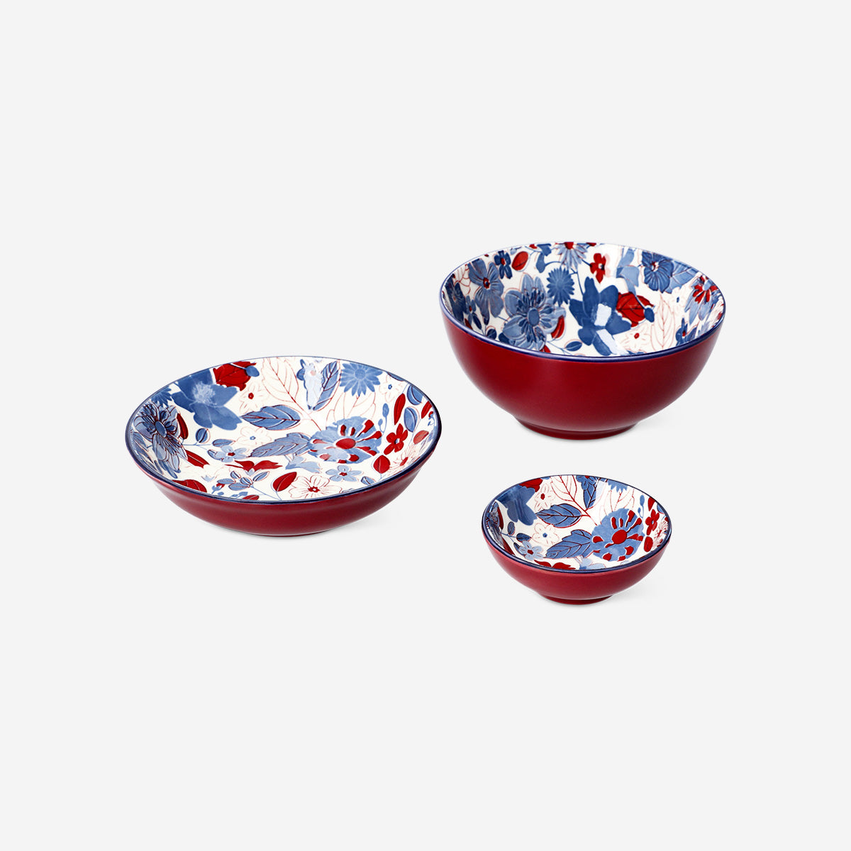 BOWL LOW FLOWER PRINT D 14 X H 3.4 CM