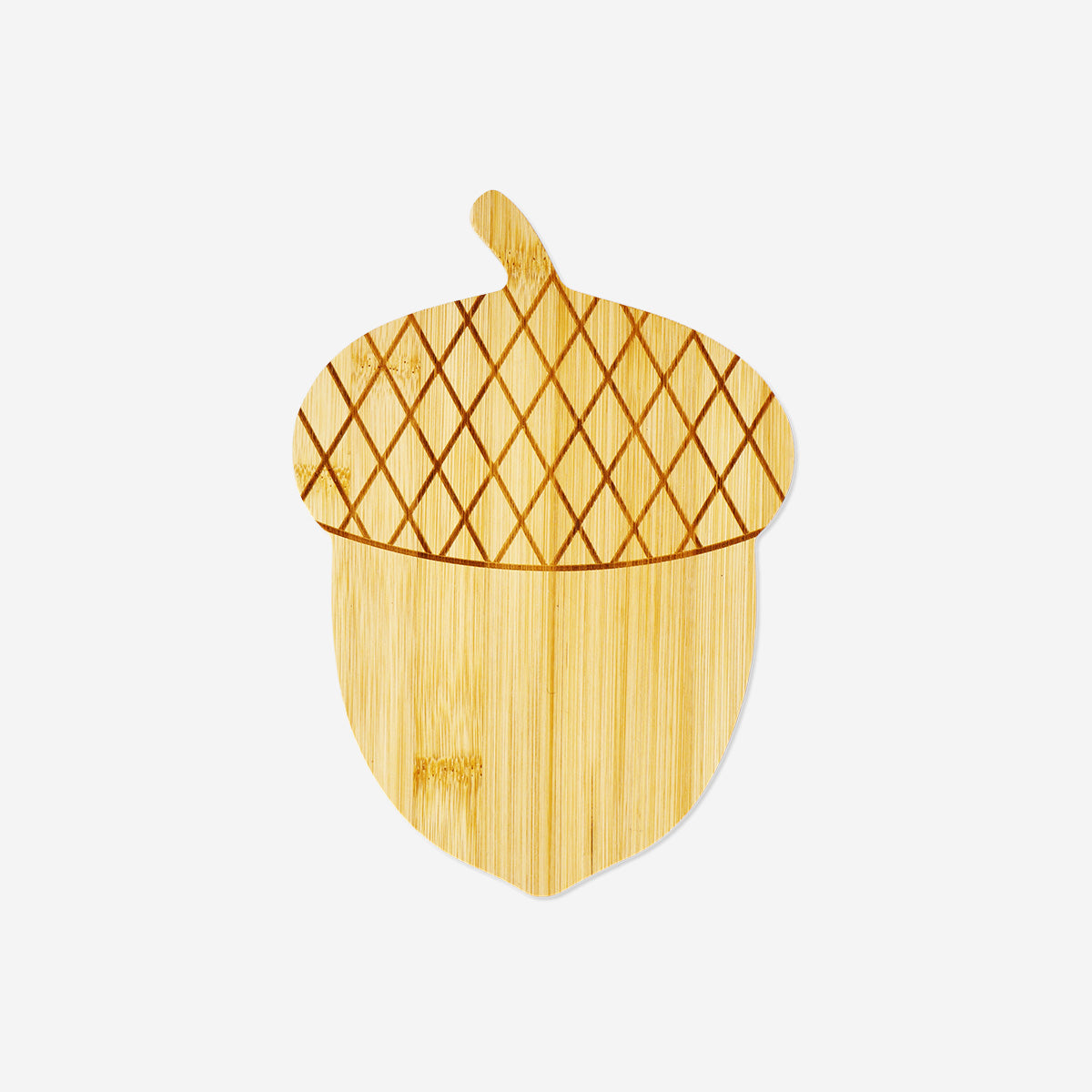 CUTTING BOARD BAMBOO ACORN SHAPE