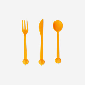 CUTLERY PLASTIC FALL FEAST 6PCS