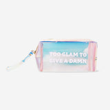COSMETIC BAG HOLOGRAPHIC RECTANGULAR W STRAP