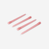 CANDLE DINNER H.24,5CM DIA 2,2CM 4PCS TWISTED PINK