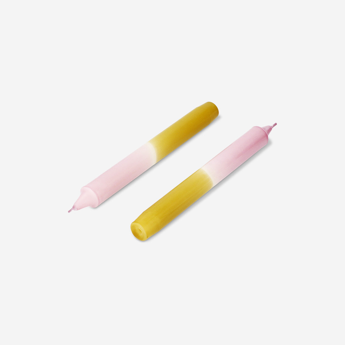 2'li Pembe Turuncu Şamdan Mumu