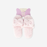 Pembe Fiyonk Detaylı Peluş Terlik 40/41