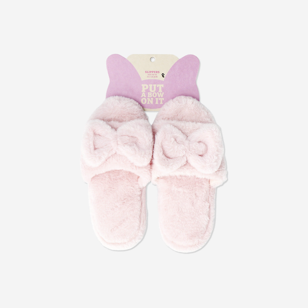 Pembe Fiyonk Detaylı Peluş Terlik 40/41