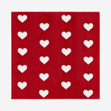 NAPKIN LOVE HEARTS 16,5X16,5CM 16PCS