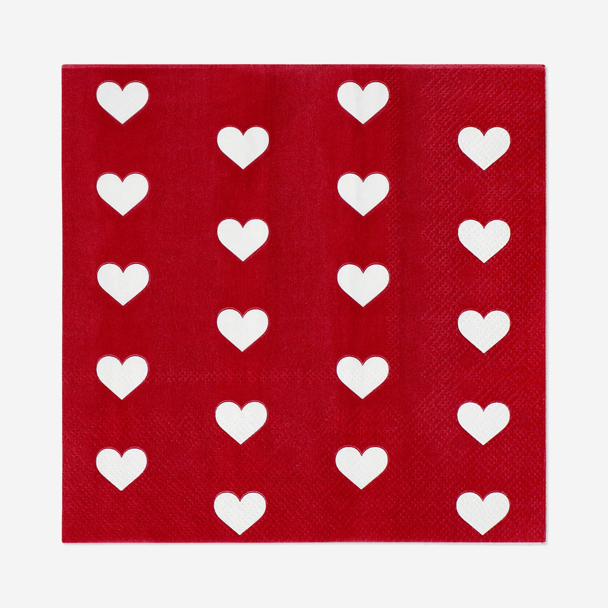 NAPKIN LOVE HEARTS 16,5X16,5CM 16PCS