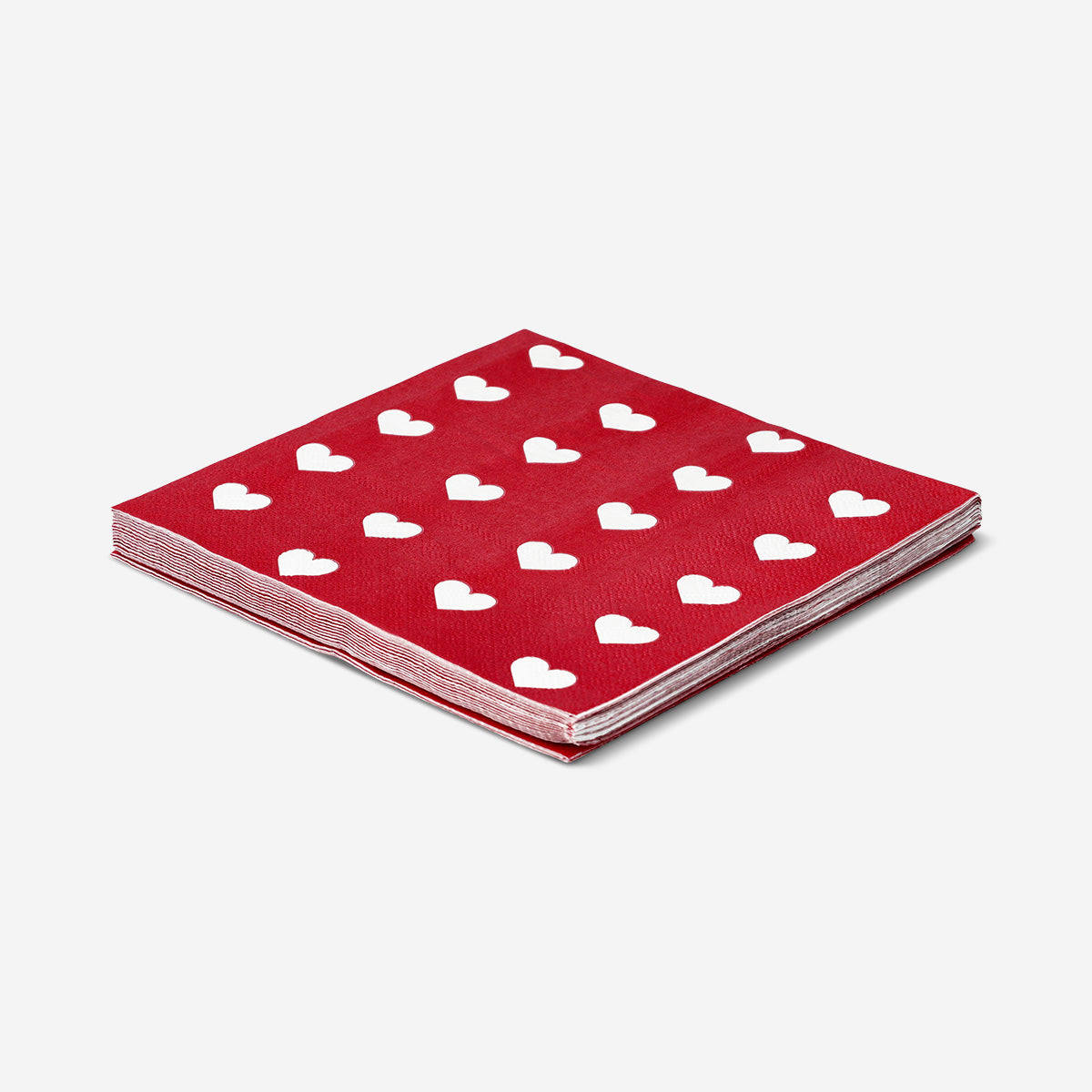 NAPKIN LOVE HEARTS 16,5X16,5CM 16PCS