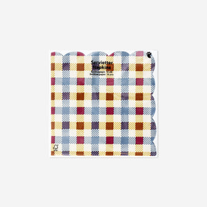 NAPKIN FALL CHECK PRINT 16X16CM 16PCS