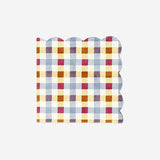 NAPKIN FALL CHECK PRINT 16X16CM 16PCS