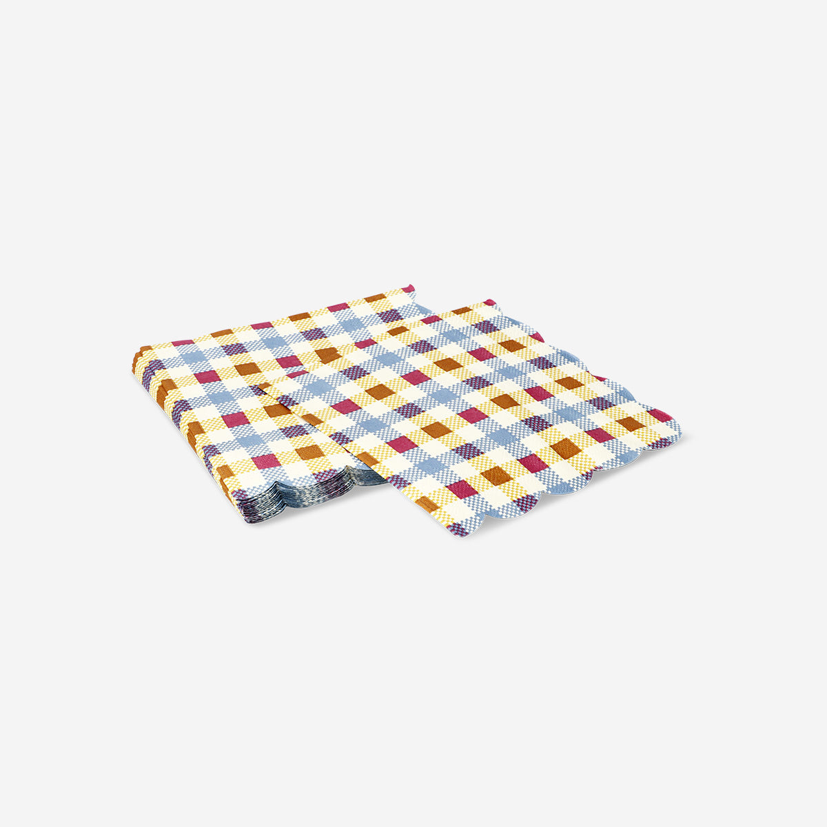 NAPKIN FALL CHECK PRINT 16X16CM 16PCS