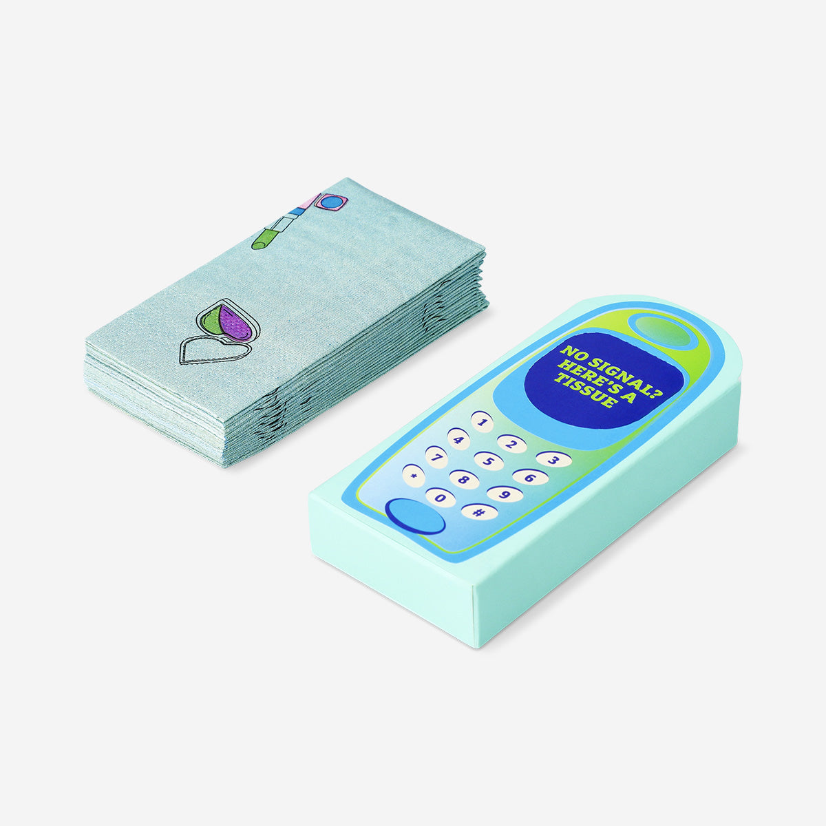 TISSUES FOR POCKET 10PCS 1 PACK TEENS IN RETRO PHONE