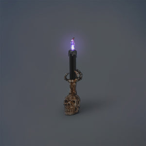 CANDLE HOLDER LED SKULL COLOR CHANGING LIGHT