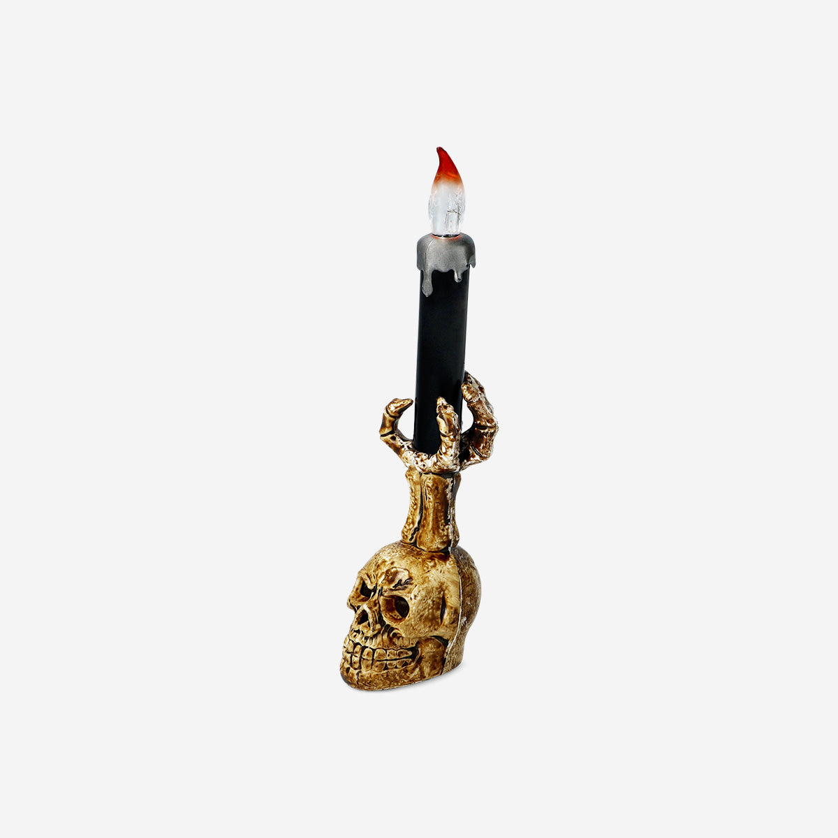 CANDLE HOLDER LED SKULL COLOR CHANGING LIGHT